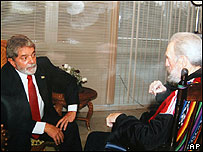 Lula e Fidel Castro