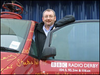 Andy Potter with the radio car