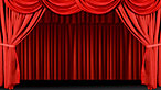 Curtains around a stage