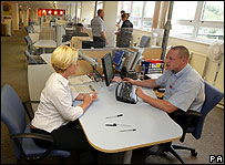 Job Point inside Jobcentre Plus in Stockport, 17/09/2008