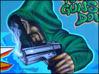 Gun crime graffiti