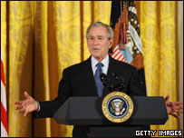 O presidente dos Estados Unidos, George W. Bush