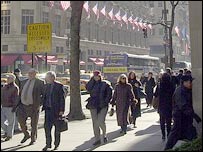 Rua de comércio nos Estados Unidos