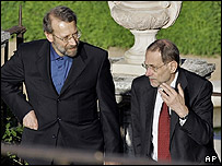 سولانا و لاریجانی