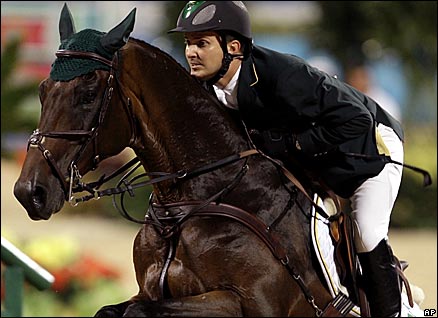 Brazil's Bernardo Alves on Chupa Chup - one of the horses banned after testing positive for banned substance capsaicin