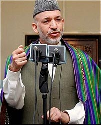 حامد کرزی رييس جمهور افغانستان