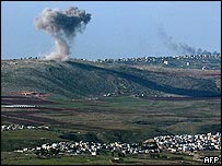 لبنان میں اسرائیلی گولہ باری 