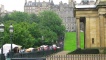 Festival-goers making their way towards the Royal Mile
