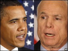 جان مک کین( راست) و باراک اوباما