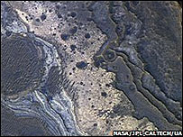 A região de Valles Marineris em Marte (foto Nasa/JPL-Caltech/UA)