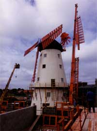 Three sails in place