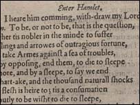 Texto de um 'quarto' de Hamlet