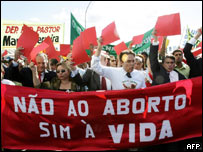 Manifestação anti-aborto em Brasília na terça-feira