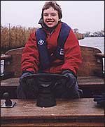 James Symonds in one of NWT's boats.