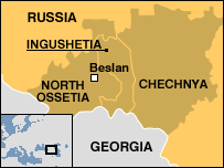 Bản đồ Bắc Ossetia
