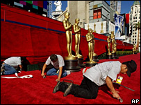 Preparations ahead of the Oscars ceremony