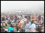 Crowd in sea fret in Cliffe Park, Seaburn