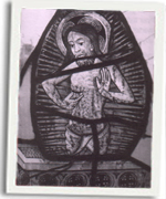 Yr Atgyfodiad yn seiliedig ar Weledigaeth Sant Gregori, gynt yn Eglwys Sant Cristennin, Llangystennin, sir gaernarfon