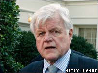 O senador democrata Edward Kennedy 