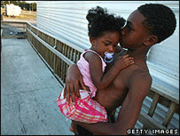 Crianças em Port Sulphur, Louisiana, maio de 2008