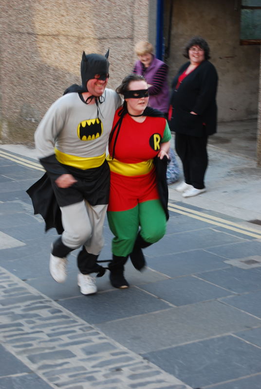 Holy Macaroni, Batman - my tights are slipping!