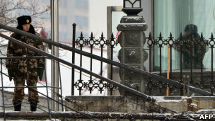 鸭绿江附近的中国军人