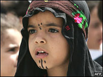 Menino palestino participa de manifestação pelo Nakba