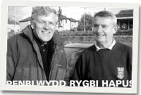 Einion Angel (Chwith) ac Alun Roberts, 'Cwstard'