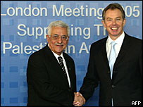تونی بلر و محمود عباس