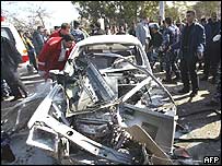 تباہ ہونے والی کار