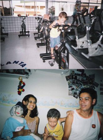 At the gym and with my sister and her husband