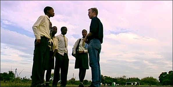 Andrew Harding with school leavers