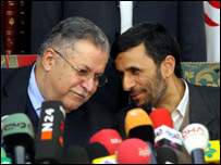 جلال طالبانی و محمود احمدی نژاد