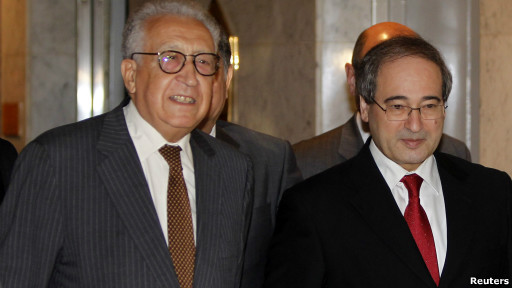 Lakhdar Brahimi tiba di Damaskus
