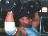 Man weight lifting