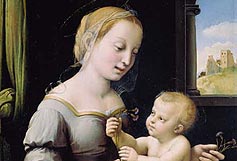 Image: Raphael's Madonna of the Pinks (detail) by kind permission of the National Gallery, London