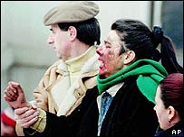 یکی از افرادی که در انفجار سال 1994 بازار سارایوو زخمی شد