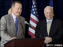 जार्ज बुश और मैक्केन