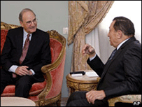 مصر میں جارج میچل نے صدر حسنی مبارک سے بات چیت کی