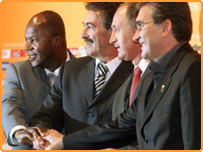 مربيان (از راست) ايران، پرتغال، مکزيک و آنگولا