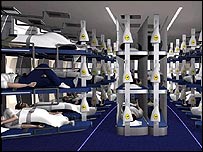 Thiết kế khoang nằm trên A380 của Lufthansa