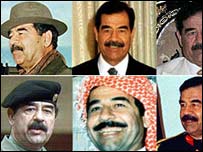 As várias faces de Saddam Hussein