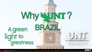 Imagem de vídeo que a UNT postou no YouTube para atrair estudantes brasileiros (Foto: Universidade do Norte do Texas/Divulgação)