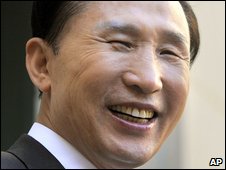 El presidente de Cora del Sur Lee Myung-Bak