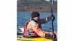 Fred kayaking on the Caledonian Canal.