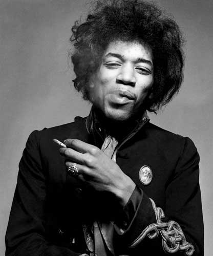 Jimi Hendrix, Smoking, London by Gered Mankowitz