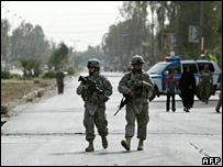 گشت نیروهای آمریکایی در بغداد