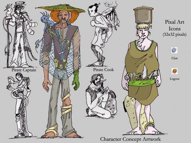 Character and icon designs - Computer game