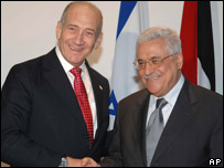 एहुद ओल्मर्ट और महमूद अब्बास