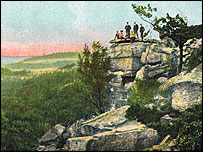Wharncliffe Crags old postcard